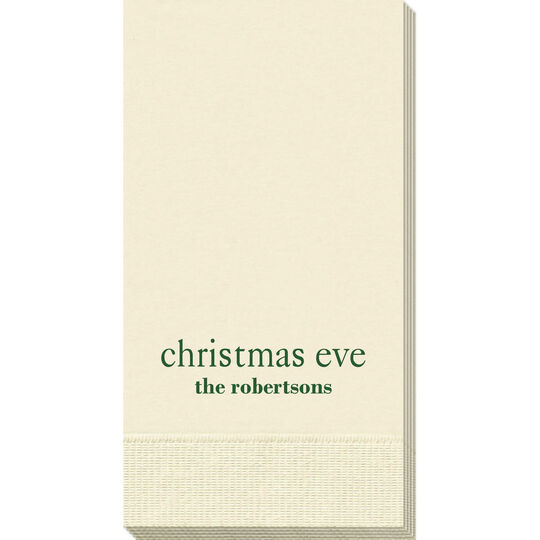 Big Word Christmas Eve Guest Towels